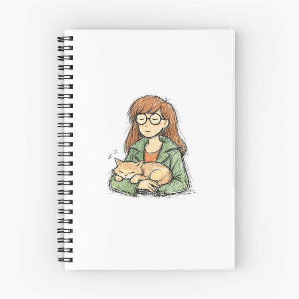 Item preview, Daria with Sleeping Cat designed and sold by LIS AND MELIVERSO.