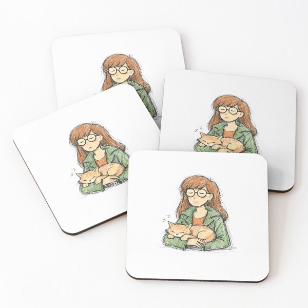 Item preview, Daria with Sleeping Cat designed and sold by LIS AND MELIVERSO.
