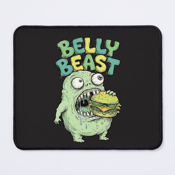 Item preview, Belly Beast: The Burger-Obsessed Behemoth designed and sold by AwesomeBeyondLimits.