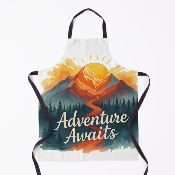 Item preview, Adventure Awaits - Mountain Sunset Illustration designed and sold by PixelStorage.