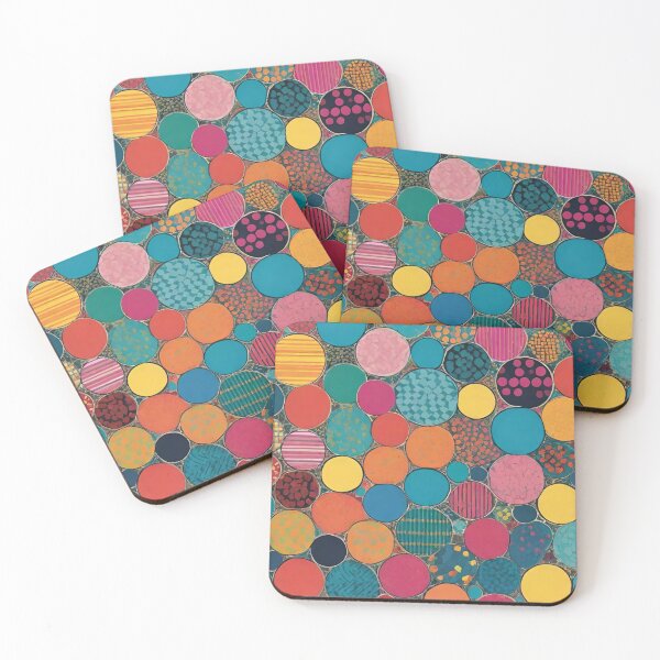 Item preview, Vibrant Abstract Mosaic Circles Pattern Art designed and sold by AlxVel.
