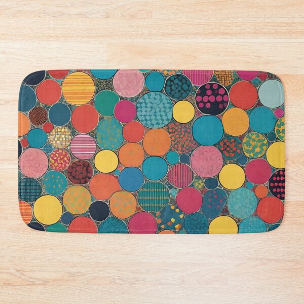 Item preview, Vibrant Abstract Mosaic Circles Pattern Art designed and sold by AlxVel.