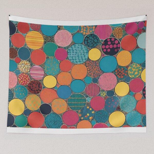 Item preview, Vibrant Abstract Mosaic Circles Pattern Art designed and sold by AlxVel.