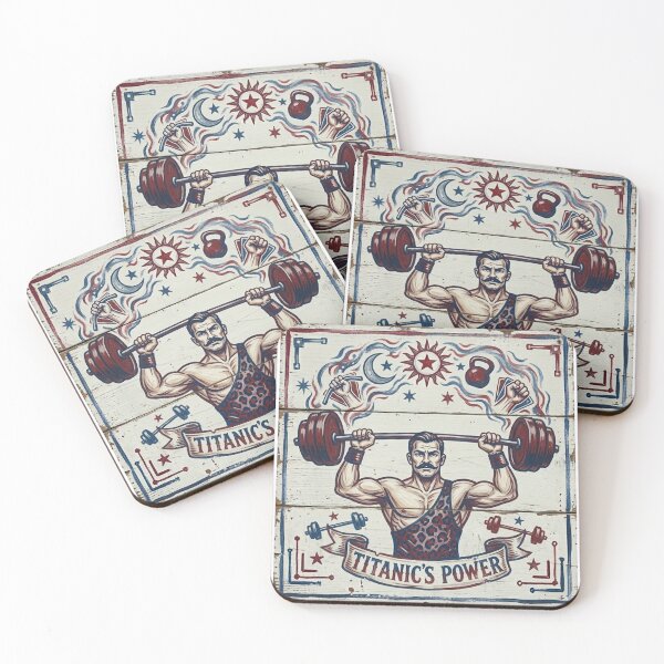 Item preview, Vintage Circus Strongman Wooden Sign Art designed and sold by octozap.
