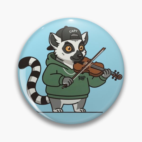Artikelvorschau, Rap Lemur Violin Player – Verspieltes urbanes Musikdesign entworfen und verkauft von Dogandesighn.
