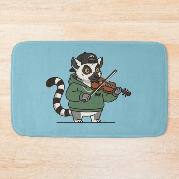 Item preview, Rap Lemur Violin Player – Whimsical Urban Music Design designed and sold by Dogandesighn.