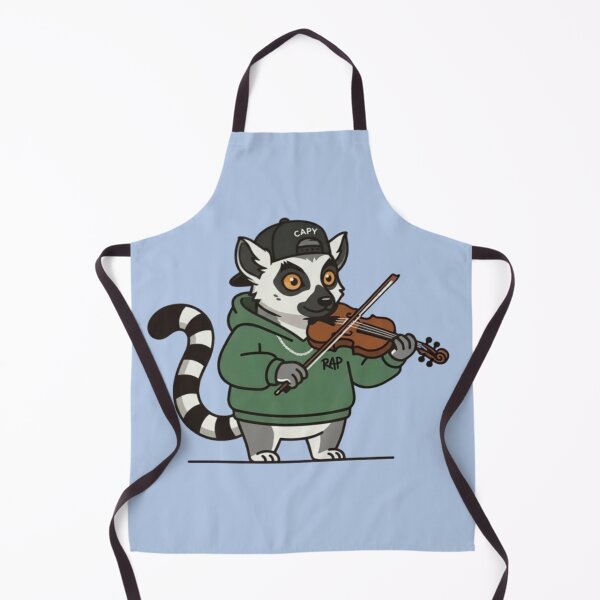 Item preview, Rap Lemur Violin Player – Whimsical Urban Music Design designed and sold by Dogandesighn.