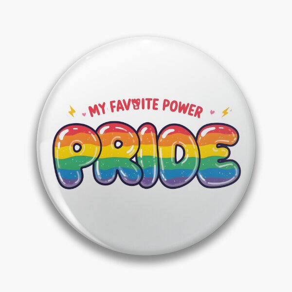 Item preview, My Favorite Power Is PRIDE – Bold Rainbow LGBTQ Pride Art Sticker designed and sold by Pride_Prints.