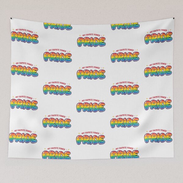 Item preview, My Favorite Power Is PRIDE – Bold Rainbow LGBTQ Pride Art Sticker designed and sold by Pride_Prints.