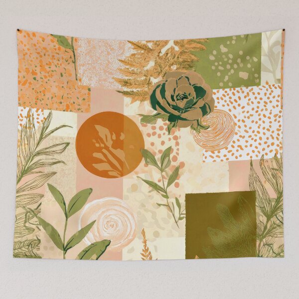 Item preview, Boho Abstract Sage And Earthtones Collage-Style Designs designed and sold by DEC02.