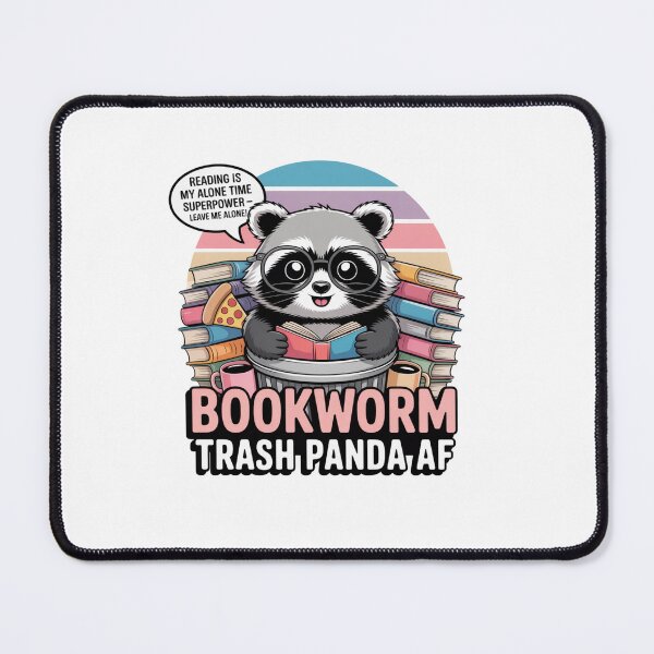 Item preview, Bookworm Trash Panda AF Tee | Reading Superpower Raccoon T-Shirt designed and sold by Ashley critters.