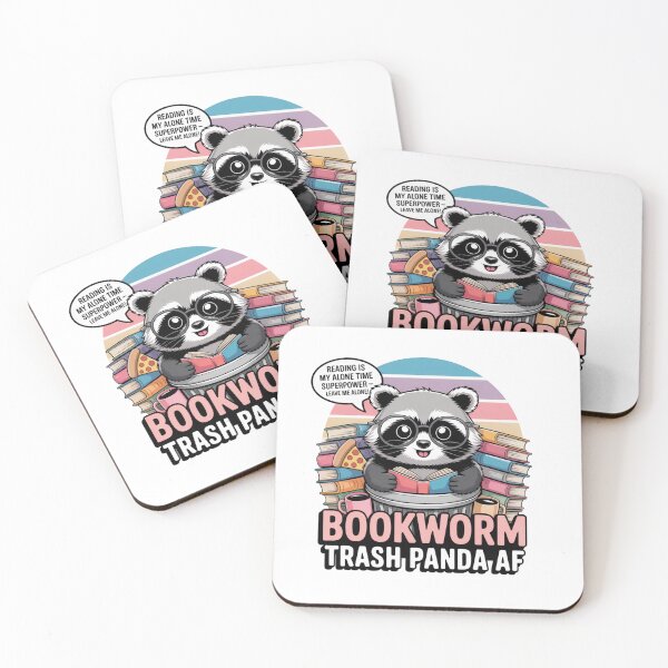 Item preview, Bookworm Trash Panda AF Tee | Reading Superpower Raccoon T-Shirt designed and sold by Ashley critters.