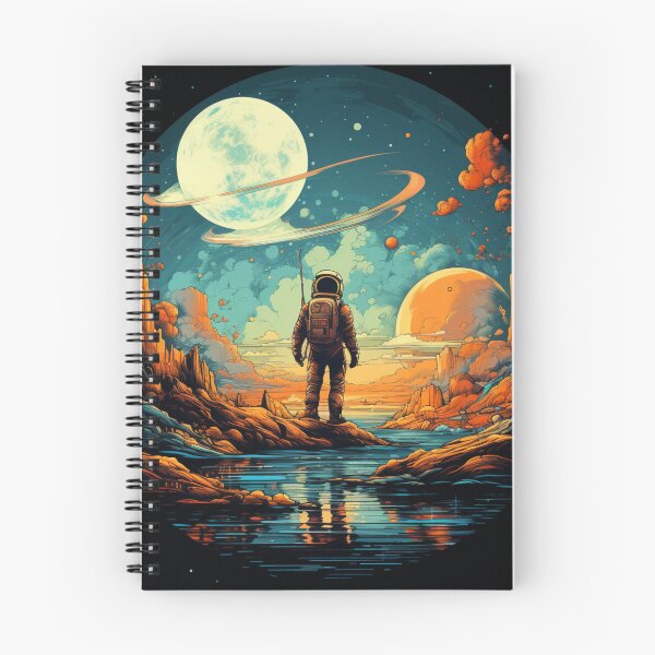 Item preview, Galaxy Astronaut Outter Space New Worlds Art designed and sold by GrinGalore.