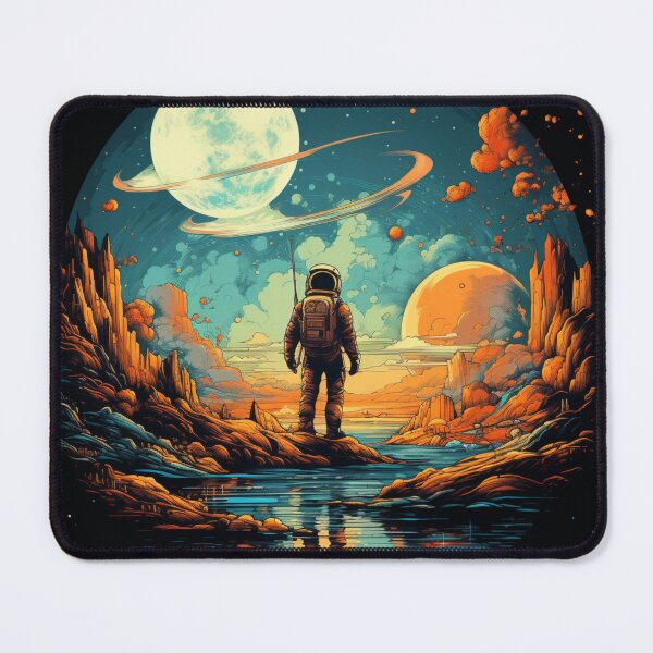 Item preview, Galaxy Astronaut Outter Space New Worlds Art designed and sold by GrinGalore.