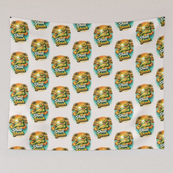 Item preview, Shell Yeah Funny Beach alligator Design  designed and sold by Rise phoenix .