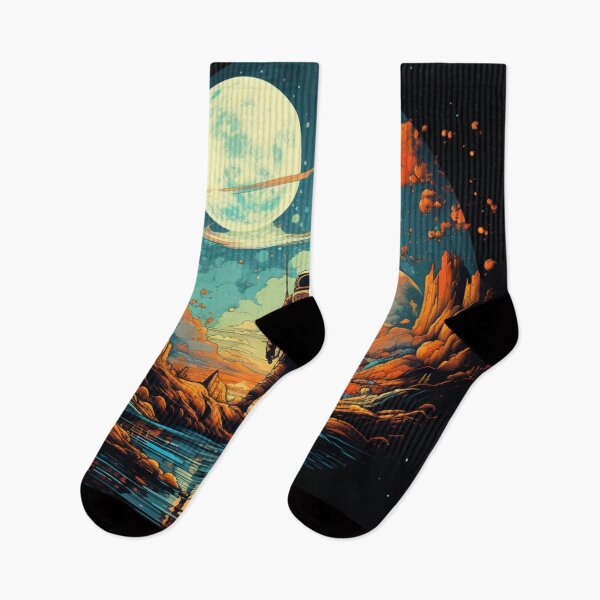Item preview, Galaxy Astronaut Outter Space New Worlds Art designed and sold by GrinGalore.
