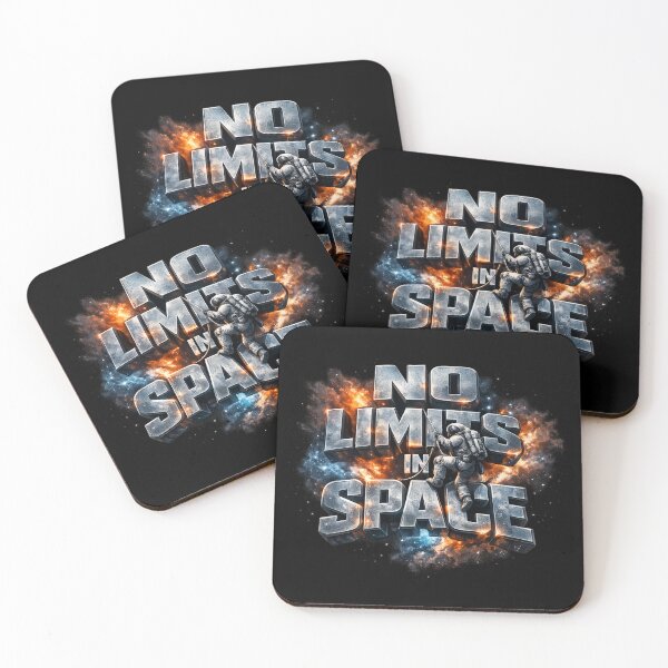 Item preview, NO LIMITS IN SPACE - Epic Sci-Fi Typography Astronaut Design designed and sold by MKreative Studio.