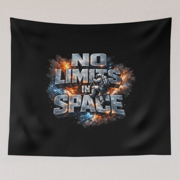 Item preview, NO LIMITS IN SPACE - Epic Sci-Fi Typography Astronaut Design designed and sold by MKreative Studio.