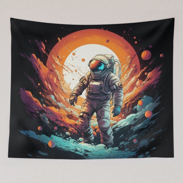 Item preview, Galaxy Astronaut Outter Space New World Art designed and sold by GrinGalore.