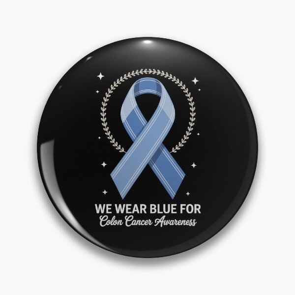 Item preview, Colon Cancer Awareness Rainbow Blue Ribbon designed and sold by FaithAbbott.
