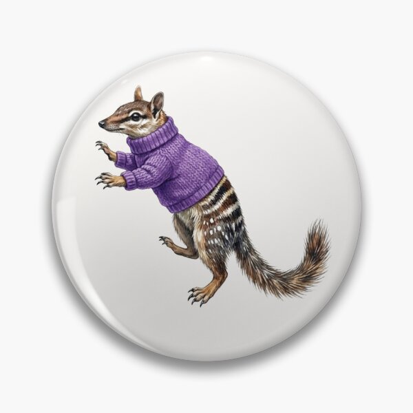 Item preview, Cozy Numbat in Purple Knit Polo Neck Jumper designed and sold by Wennebabs.