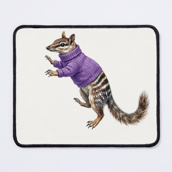Item preview, Cozy Numbat in Purple Knit Polo Neck Jumper designed and sold by Wennebabs.