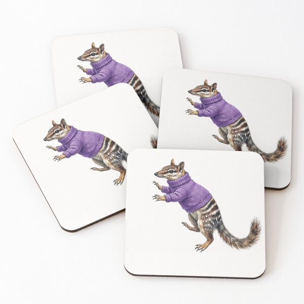 Item preview, Cozy Numbat in Purple Knit Polo Neck Jumper designed and sold by Wennebabs.