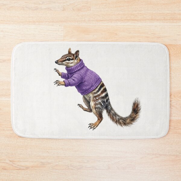 Item preview, Cozy Numbat in Purple Knit Polo Neck Jumper designed and sold by Wennebabs.