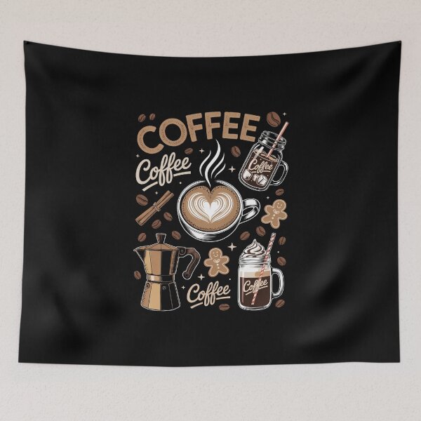 Item preview, Coffee Lover Cappuccino Latte Espresso Beans designed and sold by FaithAbbott.