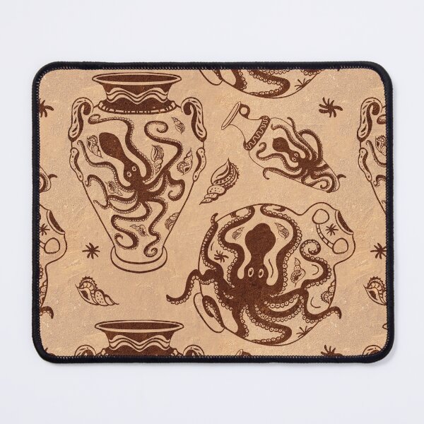 Item preview, Mediterranean Sea-Life - Traditional Minoan Pottery from Crete - darker colour designed and sold by Nadya Neklioudova.