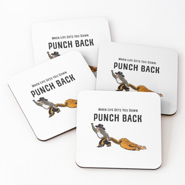 Item preview, Punch Monkey Cowboy Cowgirl Love, When Life Gets You Down Punch Back designed and sold by NinMema.