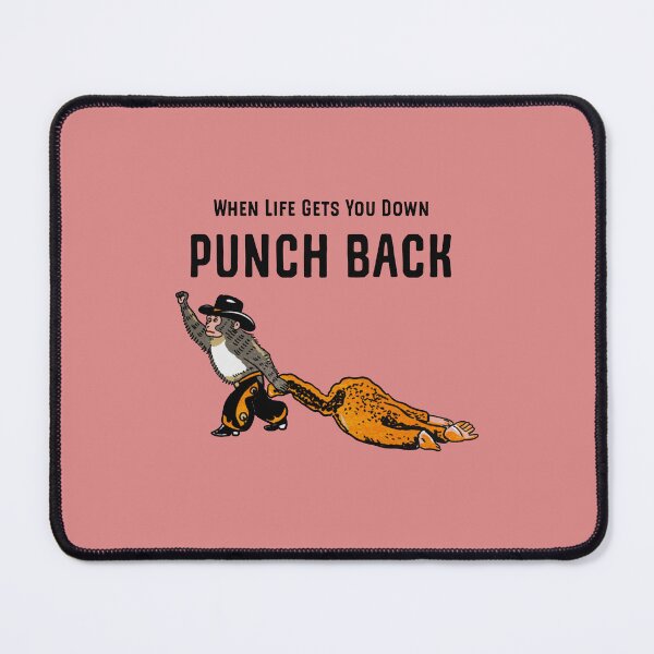Item preview, Punch Monkey Cowboy Cowgirl Love, When Life Gets You Down Punch Back designed and sold by NinMema.