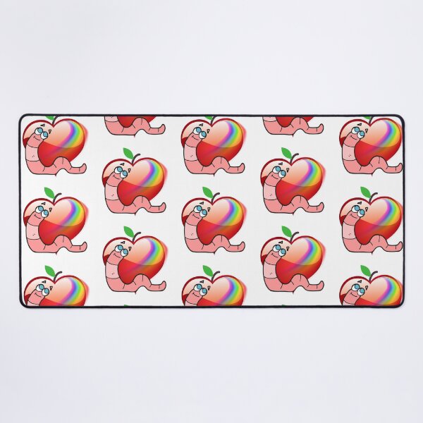 Item preview, Cute Cartoon Heart-Shaped Apple With Friendly Worm designed and sold by Love3Happy.