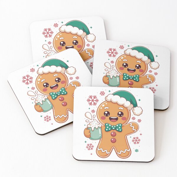 Item preview, Cute Gingerbread Drinking Coffee Latte Lover Merry Christmas designed and sold by FaithAbbott.