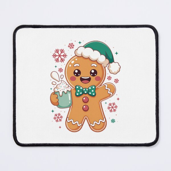 Item preview, Cute Gingerbread Drinking Coffee Latte Lover Merry Christmas designed and sold by FaithAbbott.