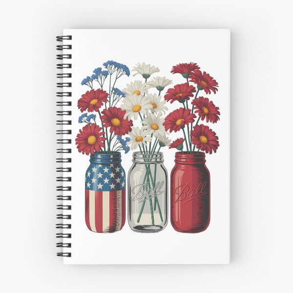 Item preview, American Flag Mason Jar Daisies designed and sold by FaithAbbott.