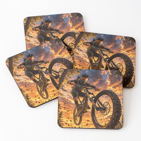 Item preview, Epic Mountain Biker Jump at Sunset designed and sold by AndreBarnard.