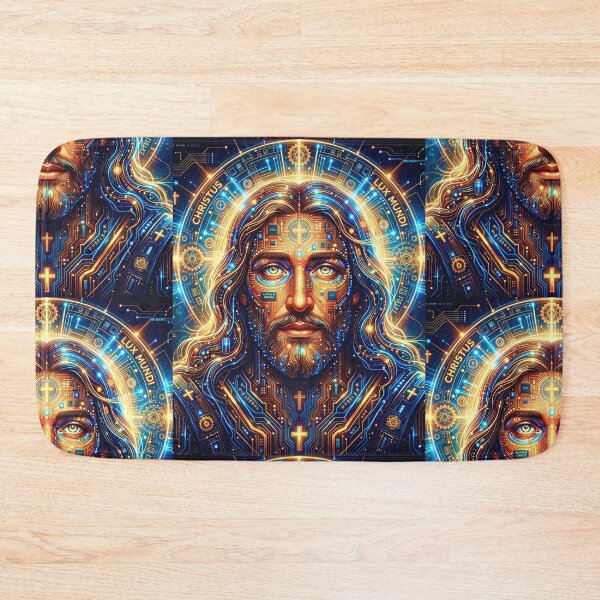 Item preview, Cyber Jesus – Digital Circuit Christ Spiritual Tech Art designed and sold by JuandiArt7.