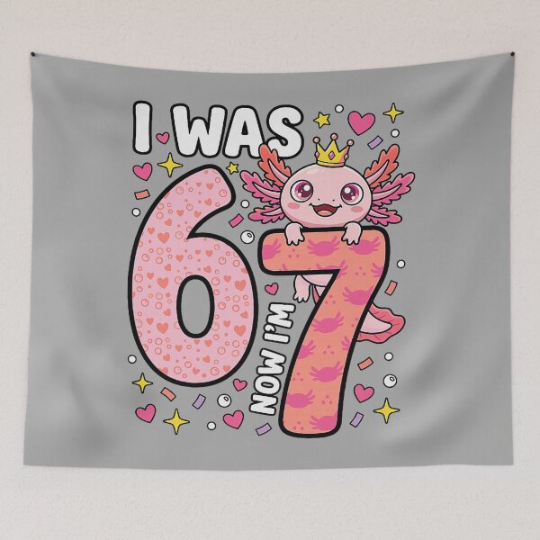 Item preview, Axolotl Girl 7th Bday 6 7 Birthday I was 6 Now I'm 7 designed and sold by KathieFaugh.