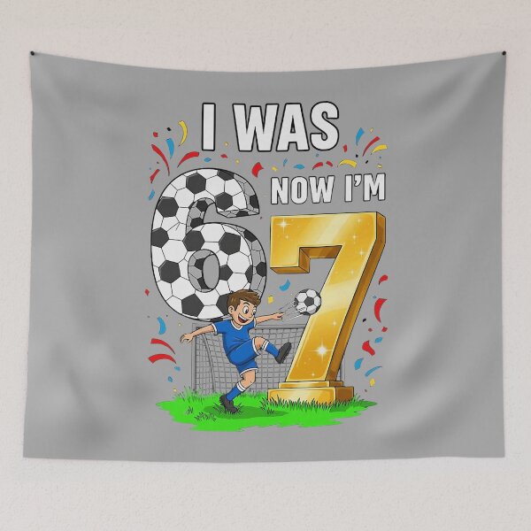 Item preview, Birthday Boy I was 6 Now I'm 7 Six Seven Soccer 6 designed and sold by KathieFaugh.