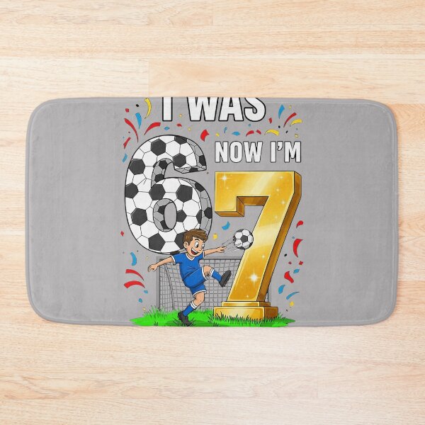 Item preview, Birthday Boy I was 6 Now I'm 7 Six Seven Soccer 6 designed and sold by KathieFaugh.