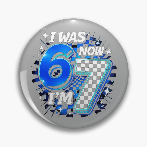 Item preview, Blue Checkered I was 6 Now I'm 7 Funny 67 Birthday Boy designed and sold by KathieFaugh.