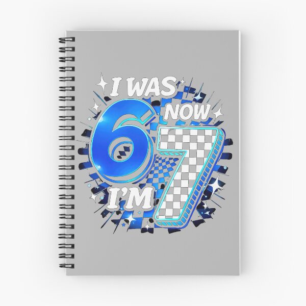 Item preview, Blue Checkered I was 6 Now I'm 7 Funny 67 Birthday Boy designed and sold by KathieFaugh.