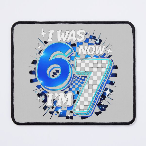 Item preview, Blue Checkered I was 6 Now I'm 7 Funny 67 Birthday Boy designed and sold by KathieFaugh.