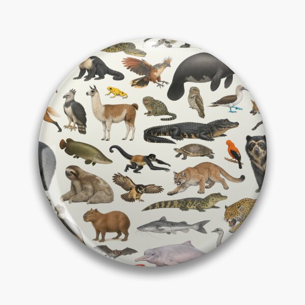 Item preview, Animals of South America Retro Wildlife Identification Chart designed and sold by kakarikihill.
