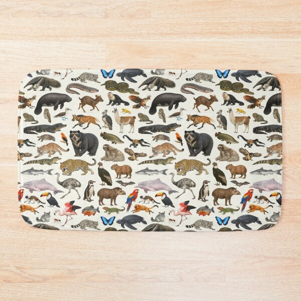Item preview, Animals of South America Retro Wildlife Identification Chart designed and sold by kakarikihill.