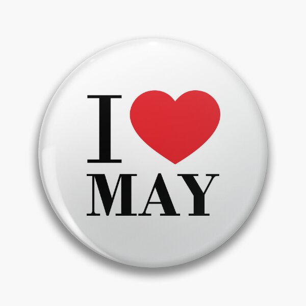 Item preview, I Love May Red Heart Classic Typography Art   designed and sold by stickerorange.