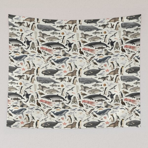Item preview, Animals of Antarctica Retro Style Identification Chart designed and sold by kakarikihill.