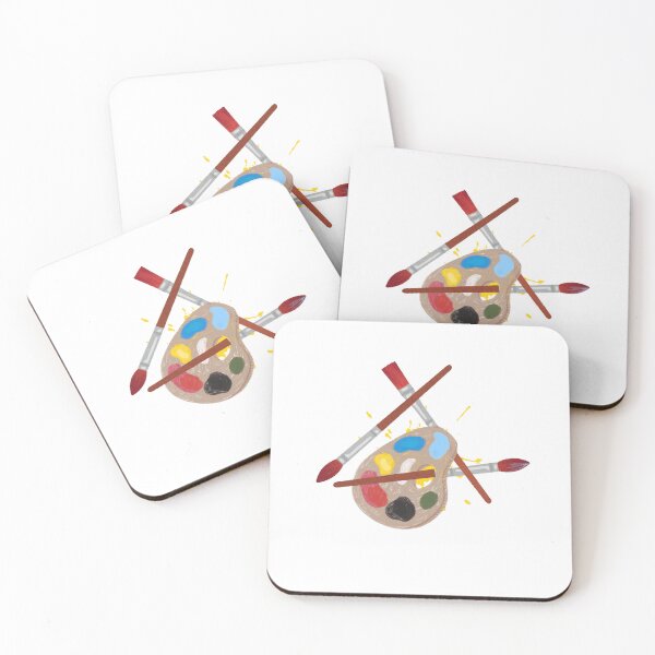 Item preview, Paint brush & palette designed and sold by redsamm.