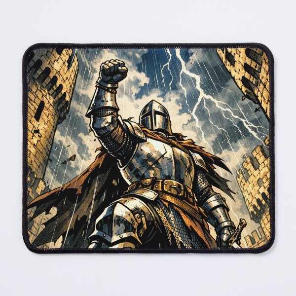 Item preview, Victorious Knight in Stormy Castle Battle designed and sold by AndreBarnard.